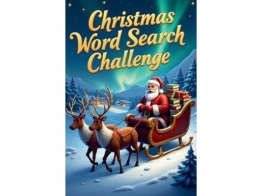Christmas Word Search Challenge: 50 Tough Holiday Puzzles for Children Ages 8+ plus 10 Bonus Coloring Pages!