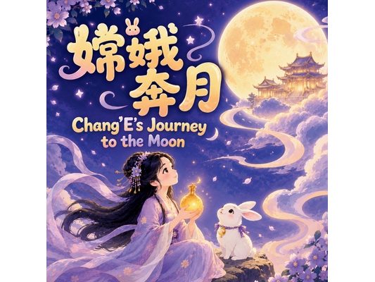 Chang'e's Journey to the Moon: Chinese Mythology Stories for Kids in English, Chinese, and Pinyin