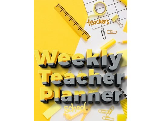 Weekly Teacher Planner: Academic Year Lesson Plan and Record Book - Undated Weekly/Monthly Plan Book - 52 Week