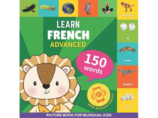 Learn french - 150 words with pronunciations - Advanced: Picture book for bilingual kids