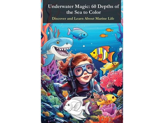 Underwater Magic - 60 Depths of the Sea to Color: Discover and Learn About Marine Life