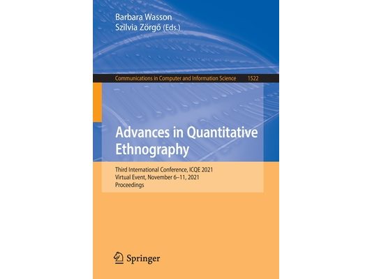 Advances in Quantitative Ethnography: Third International Conference, Icqe 2021, Virtual Event, November 6-11, 2021, Proceedings