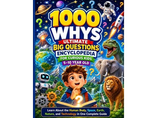 1000 Whys Ultimate Big Questions Encyclopedia for Curious Kids 5-10 Year Old: Learn About the Human Body, Space, Earth, Nature, and Technology in One