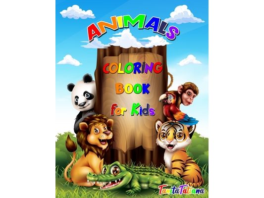 Animals Coloring Book for Kids: Animal Coloring Pages for Kids, Ages 4-8, Relaxation and Stress Relief Designs Including Wild Farm Animals and Sea Cre
