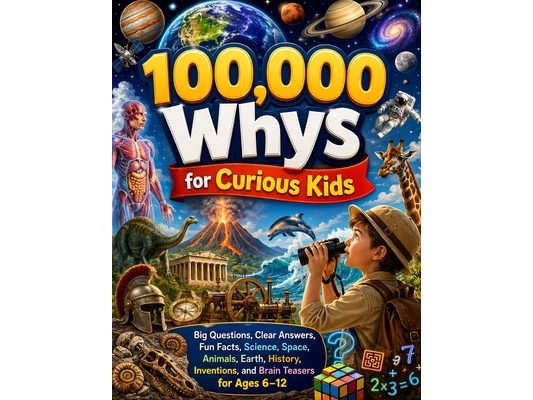 100,000 Whys for Curious Kids: Big Questions, Clear Answers, Fun Facts, Science, Space, Animals, Earth, History, Inventions, and Brain Teasers for Age