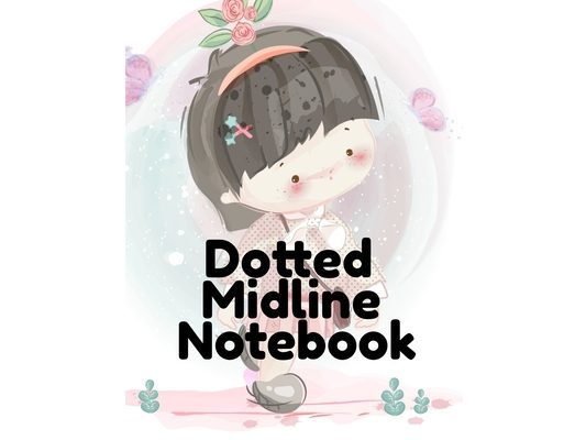 Dotted Midline Notebook: ABC Tracing Book With Cute Coloring A to Z Pictures - Drawing & Doodling Board For First Grade Students - 8.5"x11", 130 Pages