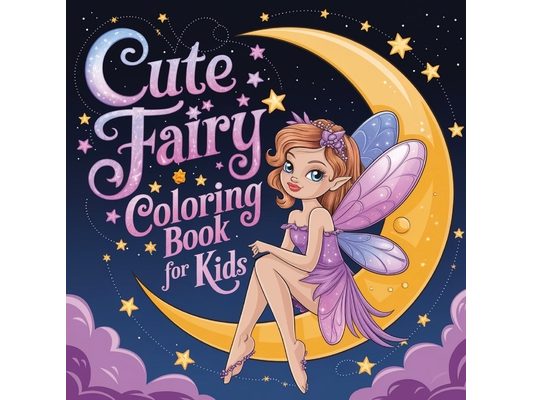 Cute Fairy Coloring Book for Kids: Coloring Book for Girls ( Large Print )