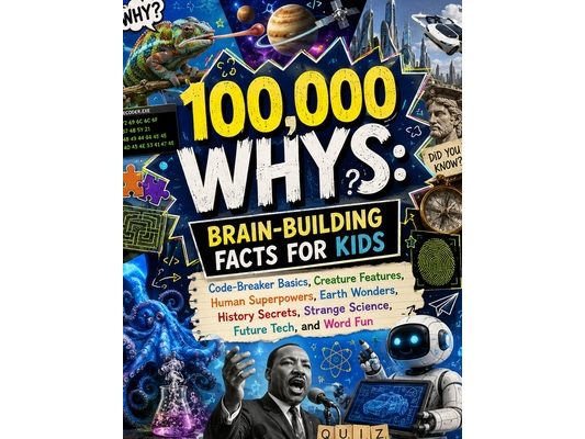 100,000 Whys, Brain-Building Facts for Kids: Code-Breaker Basics, Creature Features, Human Superpowers, Earth Wonders, History Secrets, Strange Scienc