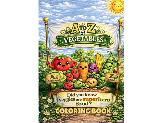 A to Z of Vegetables Coloring Book: Learn and Color Vegetables from A to Z