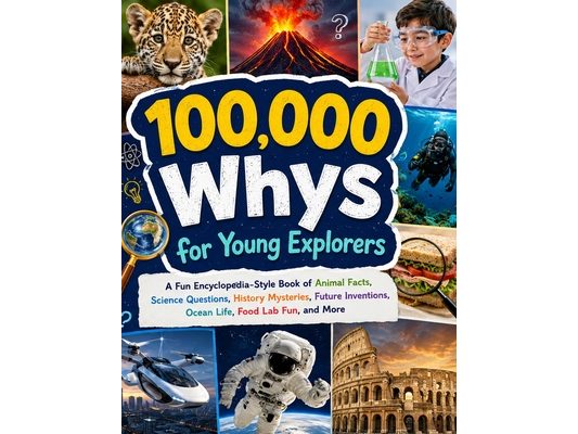 100,000 Whys for Young Explorers: A Fun Encyclopedia-Style Book of Animal Facts, Science Questions, History Mysteries, Future Inventions, Ocean Life,
