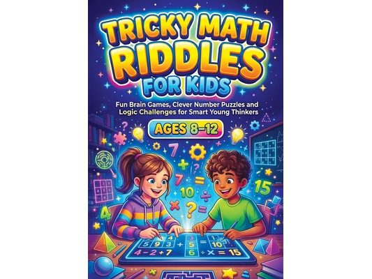 Tricky Math Riddles for Kids ages 8-12: Fun Brain Games, Clever Number Puzzles and Logic Challenges for Smart Young Thinkers, Engaging Mental Exercise