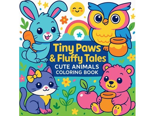 Tiny Paws & Fluffy Tales - Cute Animals Coloring Book
