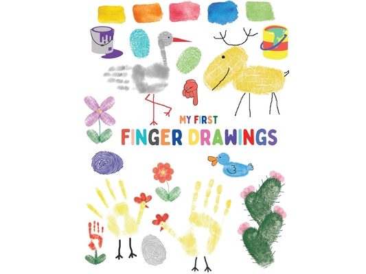 My first finger drawings: Cute animals finger painted, easy to draw for toddlers or small kids