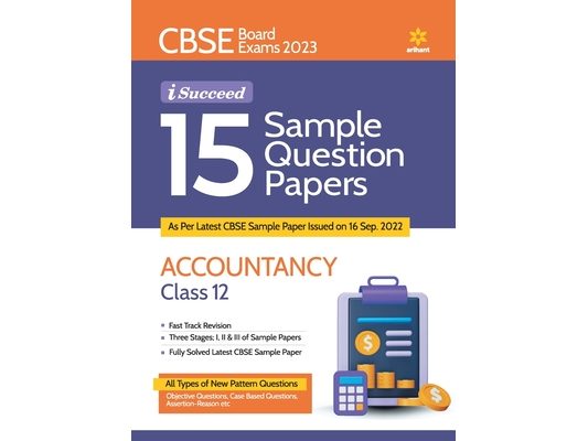 CBSE Board Exam 2023 I Succeed 15 Sample Question Papers Accountancy Class 12