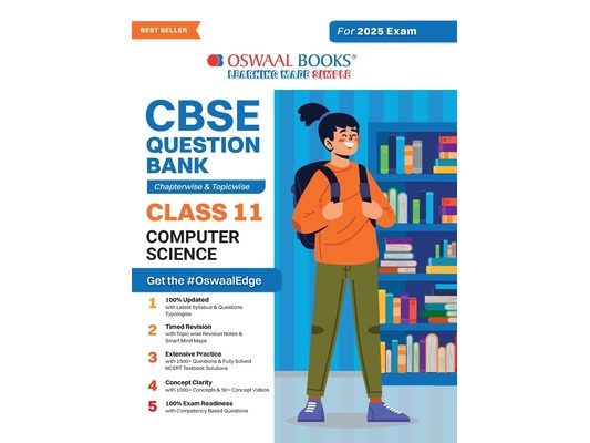 Oswaal CBSE Question Bank Class 11 Computer Science, Chapterwise and Topicwise Solved Papers For 2025 Exams