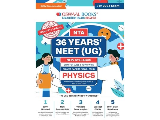 Oswaal NEET (UG) 36 Years Chapter-wise Topic-wise Solved Papers Physics For 2024 Exams ( New Edition)