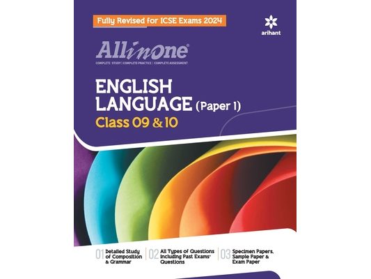 All In One Class 9th and 10th English Language(Paper 1) for ICSE Exam 2024