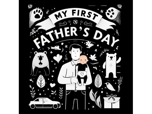 High Contrast Baby Book - Father's Day: My First Fathers Day For Newborn, Babies, Infants High Contrast Baby Book of Family days Black and White Baby