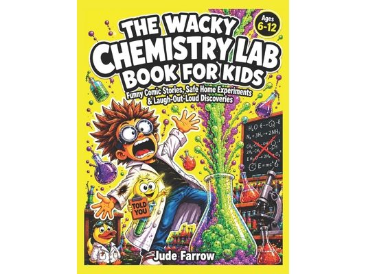 The Wacky Chemistry Lab Book for Kids: Funny Comic Stories, Safe Home Experiments, Amazing Science Facts, and Laugh-Out-Loud Discoveries for Curious C