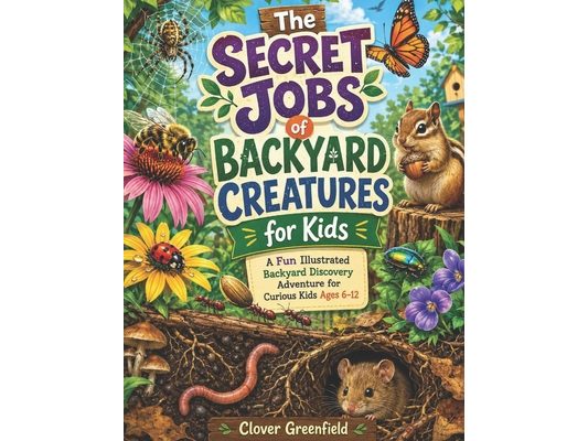 The Secret Jobs of Backyard Creatures for Kids: A Fun Illustrated Backyard Discovery Adventure for Curious Kids Ages 6-12