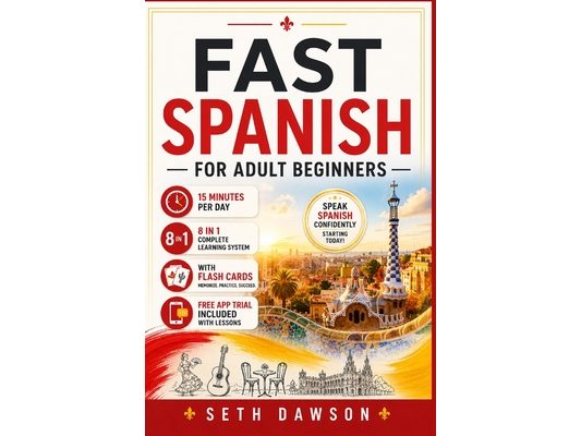 Fast Spanish for Adult Beginners: Learn Spanish Step by Step with the Proven CasaIdioma Method in Just 15 Minutes a Day