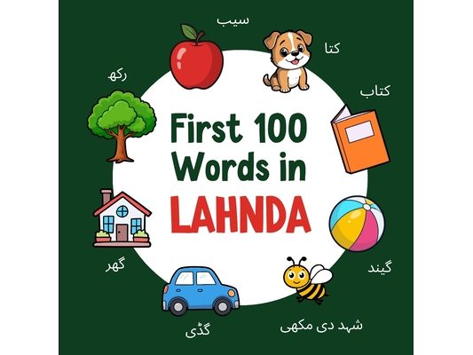 First 100 Words in Lahnda: Bilingual English Western Punjabi Picture Book for Kids with Pronunciations, Language Learning Flashcards, Dictionary for B