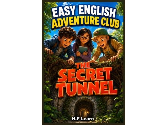 Easy English Adventure Club Book 3 The Secret Tunnel: Learn English Through Stories for Kids Ages 9 to 14 A1 Beginner ESL EFL Graded Reader with Vocab