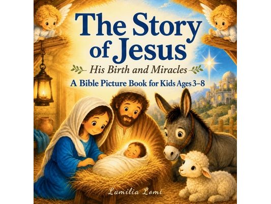 The Story of Jesus - His Birth and Miracles: A Bible Picture Book for Kids Ages 3-8 Featuring Stories from the Life of Jesus and Scripture on Every Pa