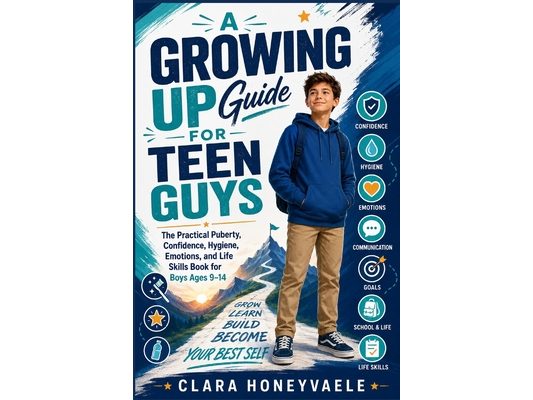 A Growing Up Guide for Teen Guys: The Practical Puberty, Confidence, Hygiene, Emotions, and Life Skills Book for Boys Ages 9-14