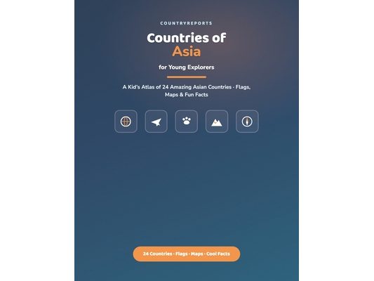 Countries of Asia for Young Explorers: A Kid's Atlas of 24 Amazing Asian Countries - Flags, Maps, and Fun Facts
