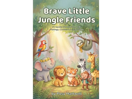 Brave Little Jungle Friends: 15 Gentle Bedtime Stories About Big Feelings, Confidence & Kindness Jungle Animals Social-Emotional Learning for Kids Age