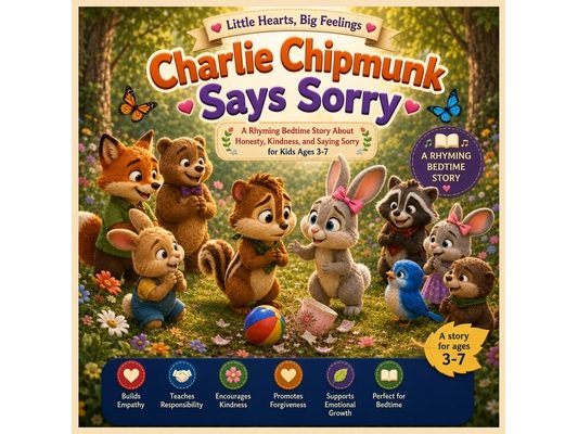 Charlie Chipmunk Says Sorry: Bedtime Stories About Honesty, Kindness, and Friendship for Kids Ages 3-7 Emotional Learning Picture Book