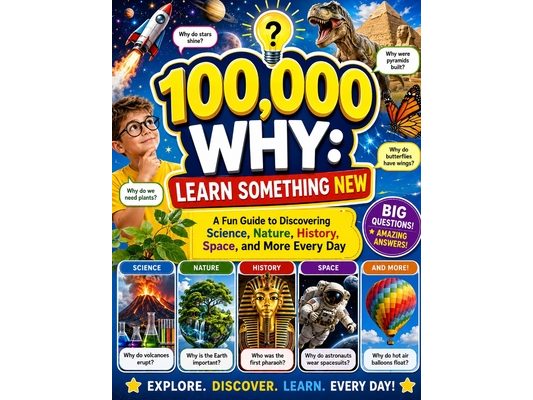 100,000 Why: Learn Something New: A Fun Guide to Discovering Science, Nature, History, Space, and More Every Day