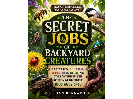 The Secret Jobs Of Backyard Creatures: Discover How Bees, Worms, Spiders, Birds, Beetles, And Other Tiny Helpers Keep Nature Alive For Curious Kids Ag