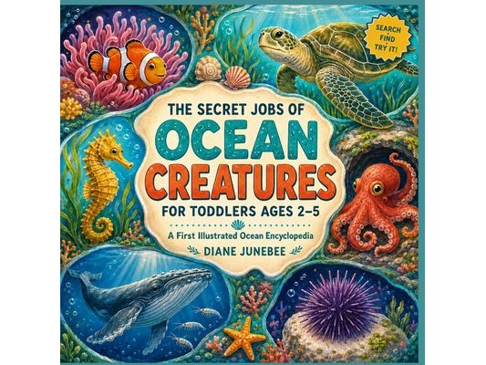 The Secret Jobs of Ocean Creatures for Toddlers Ages 2-5: First Illustrated Ocean Encyclopedia to Identify and Learn About Amazing Sea Animals-with Se