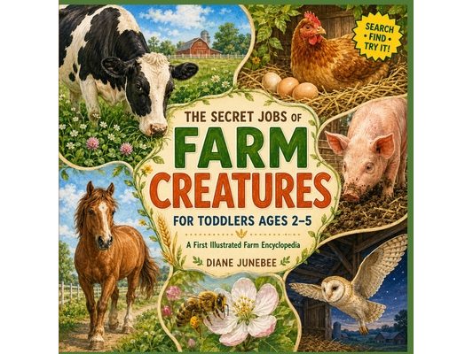 The Secret Jobs of Farm Creatures for Toddlers Ages 2-5: First Illustrated Farm Encyclopedia to Identify and Learn About Farm Animals-with Search & Fi