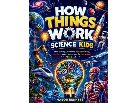 How Things Work Science Kids: Mind-Blowing Discoveries About Electricity, Machines, Space, Nature, and the Human Body for Young Kids Ages 6-12