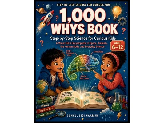 1,000 Whys Book: Step-by-Step Science for Curious Kids: A Visual Q&A Encyclopedia of Space, Animals, the Human Body, and Everyday Science for Ages 6-1