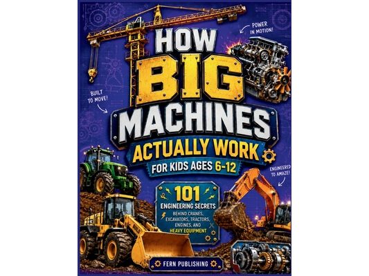 How Big Machines Actually Work for Kids Ages 6-12: 101 Engineering Secrets Behind Cranes, Excavators, Tractors, Engines, and Heavy Equipment