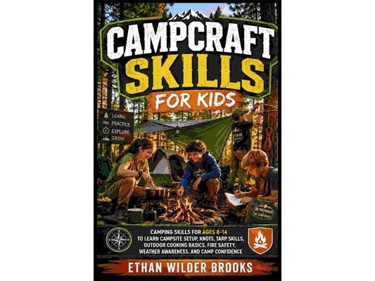 Campcraft Skills for Kids: Camping Skills for Ages 8-14 to Learn Campsite Setup, Knots, Tarp Skills, Outdoor Cooking Basics, Fire Safety, Weather Awar