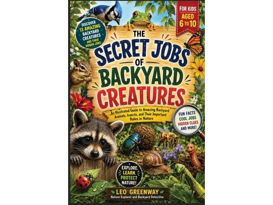 The Secret Jobs of Backyard Creatures for Kids Aged: A Fun Illustrated Guide to Amazing Insects, Animals, and the Important Work They Do in Nature
