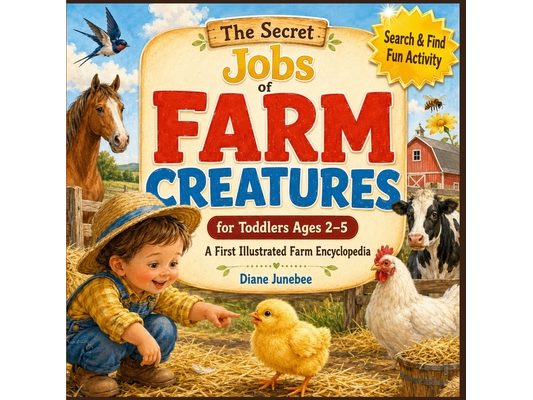 The Secret Jobs of Farm Creatures for Toddlers Ages 2-5: My First Illustrated Farm Encyclopedia to Identify and Learn About Farm Animals-with Search &