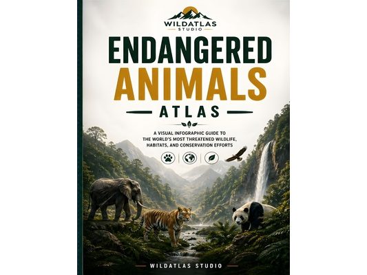 Endangered Animals Atlas: A Visual Infographic Guide to the World's Most Threatened Wildlife, Habitats, and Conservation Efforts