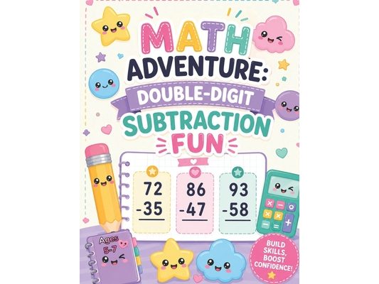 Math Adventure: Double-Digit Subtraction Fun: Engaging Vertical Subtraction Worksheets for Ages 5-7