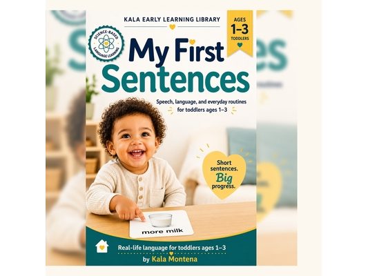 Learn to Talk: My First Sentences - Speech, Language, and Everyday Routines for Toddlers Ages 1-3: A Real-Photo Sentence Book with Word Cards, Grammar