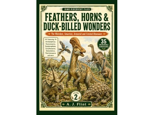Dino Discovery Files: Feathers, Horns & Duck-Billed Wonders: 35 Extraordinary Prehistoric Creatures with Facts, Anatomy, and Fossil Discoveries