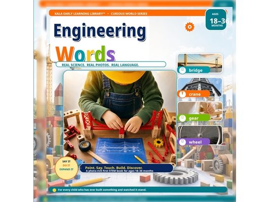 Engineering Words for Toddlers Ages 1-3: A Real Photo STEM Book About Bridges, Wheels, Ramps, Tools, and How the World Works: My First STEM Vocabulary