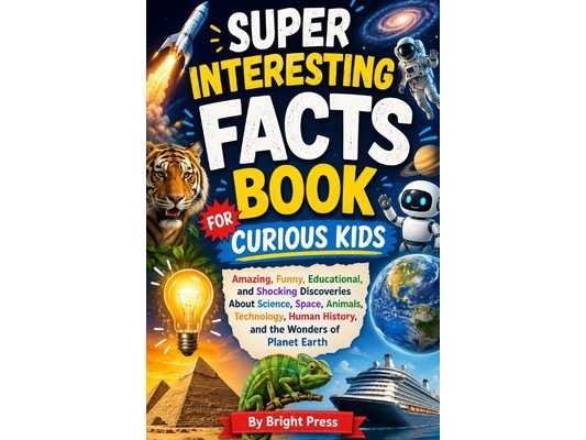 Super Interesting Facts Book For Curious Kids: Amazing, Funny, Educational, and Shocking Discoveries About Science, Space, Animals, Technology, Human