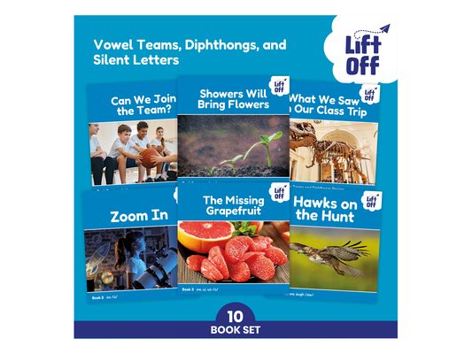 Phonic Books Lift Off Readers Vowel Teams, Diphthongs, and Silent Letters