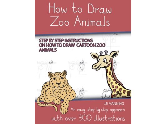 How to Draw Zoo Animals (Step by step instructions on how to draw cartoon zoo animals)